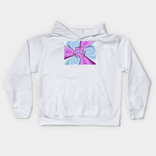 pink and blue spiral Kids Hoodie